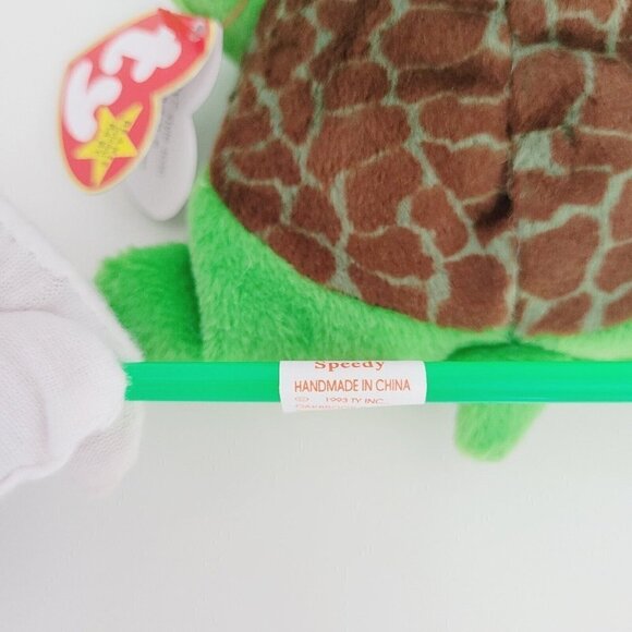 Ty Beanie Baby SPEEDY TURTLE 4th Gen 1993 PVC Pellets 4030 TRUSTED SELLER NWT - Picture 12 of 13